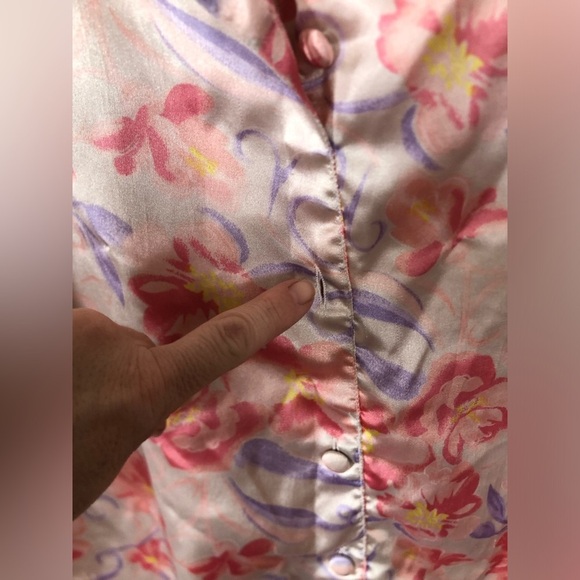 Vtg Floral Sleep Shirt - Picture 4 of 16